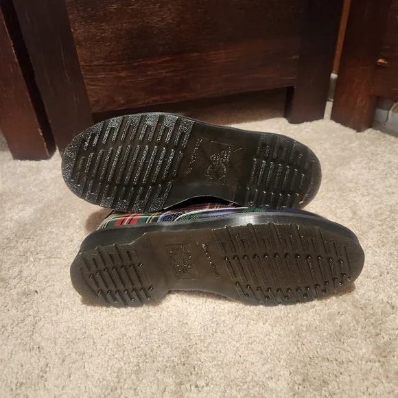 Dr. Martens Black and Red Tartan Boots - Picture 2 of 5